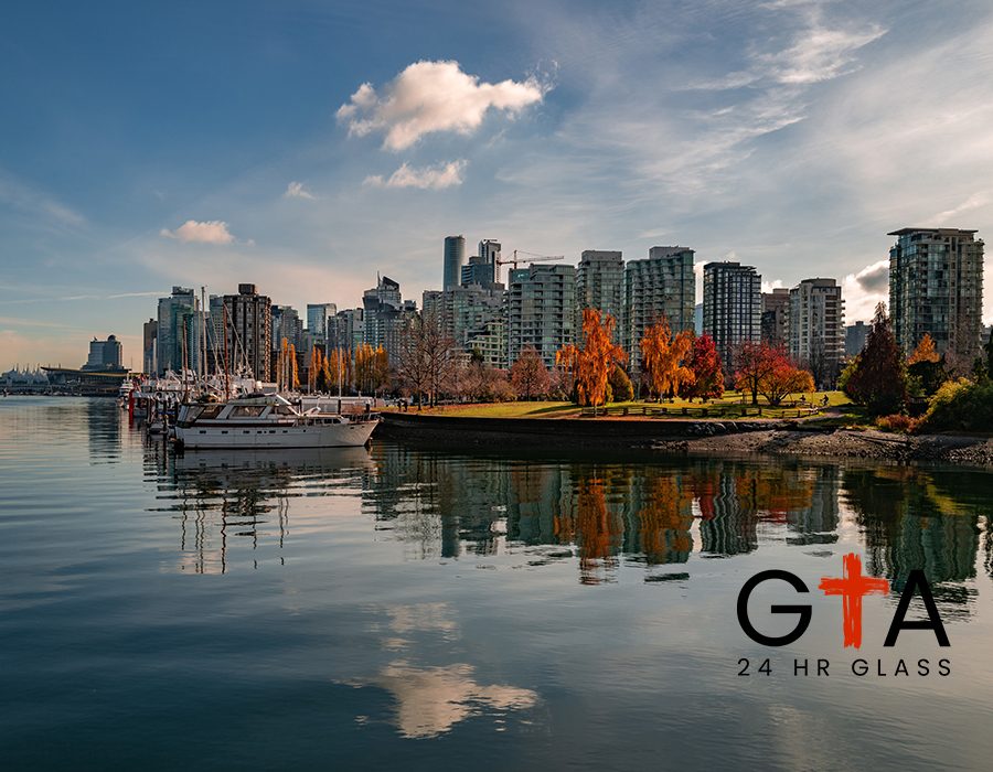 VANCOUVER, CANADA - Nov 13, 2019: A beautiful shot of the boats parked near the Coal Harbour in Vancouver