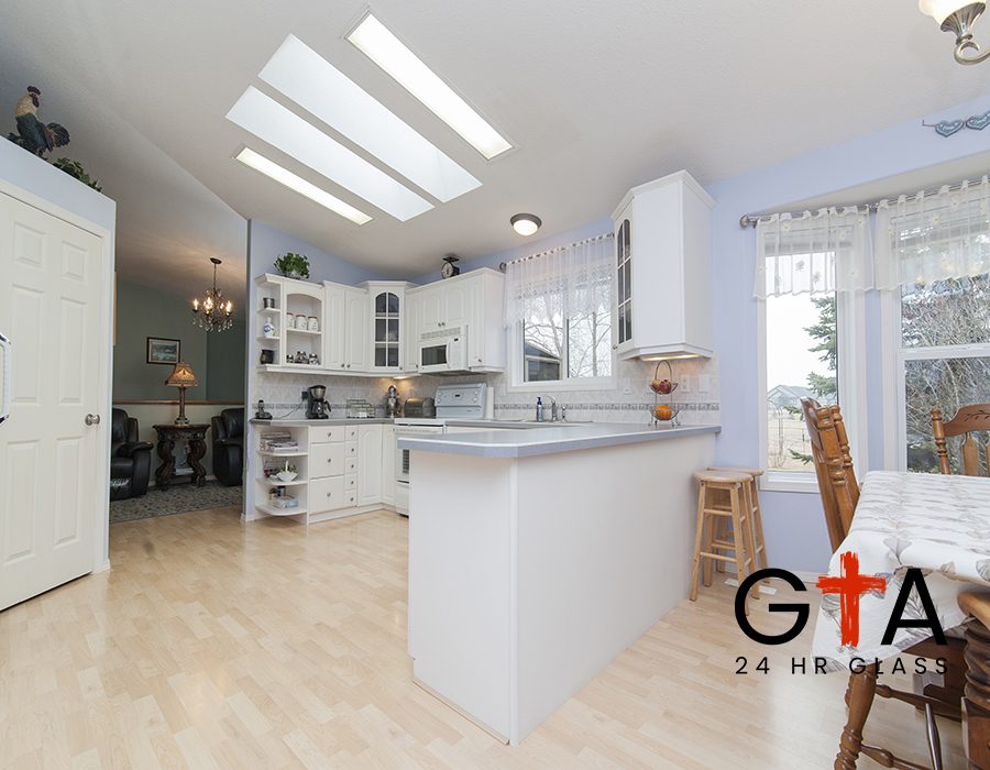 A beautiful shot of a modern house kitchen