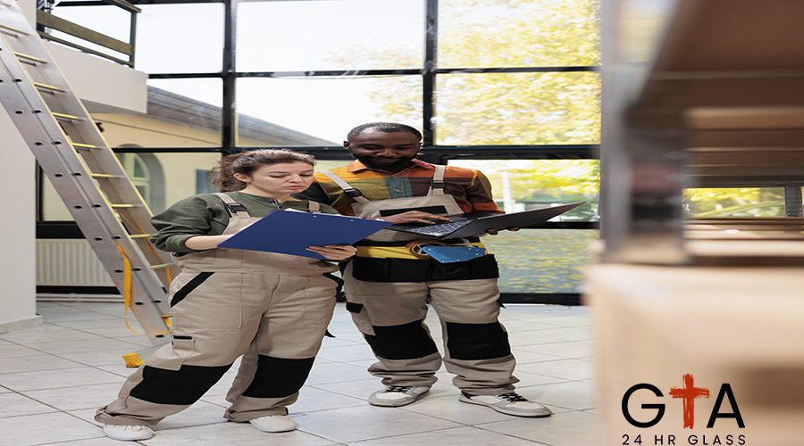 Diverse team working at storehouse inventory, checking logistics report before start shipping packages. African american manager analzing goods checklist, preparing clients orders with supervisor