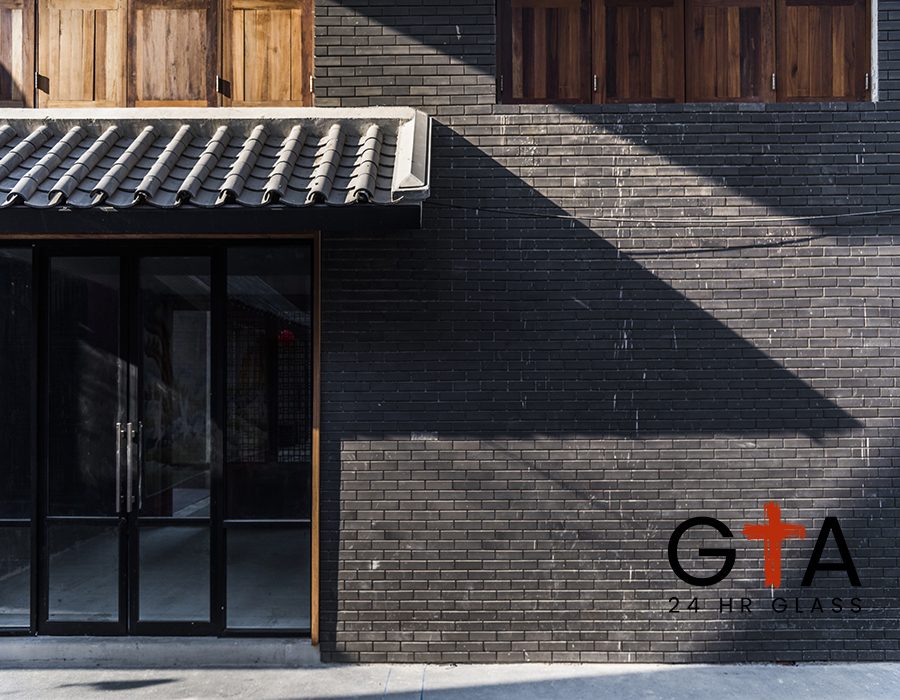 Exterior of a shopfront in the city