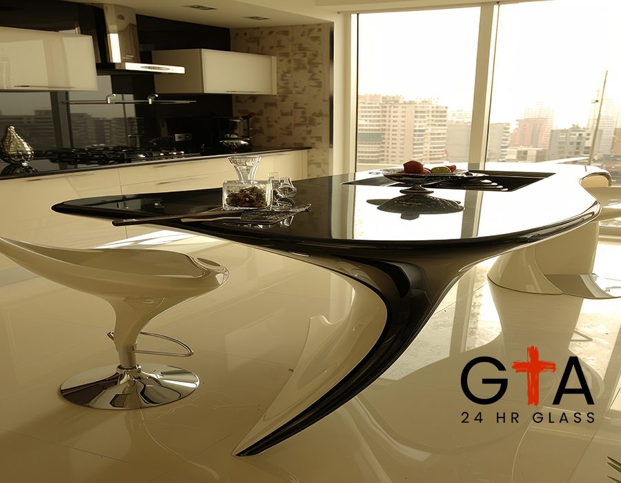 realistic photo of futuristic contemporary kitchen with high-gloss white cabinets, a black granite island, smart cooking appliances, and floor-to-ceiling windows --chaos 31 --ar 2:3 --style raw --stylize 150 --v 6 Job ID: 39f8067e-bd27-403f-8716-807e6d22d720