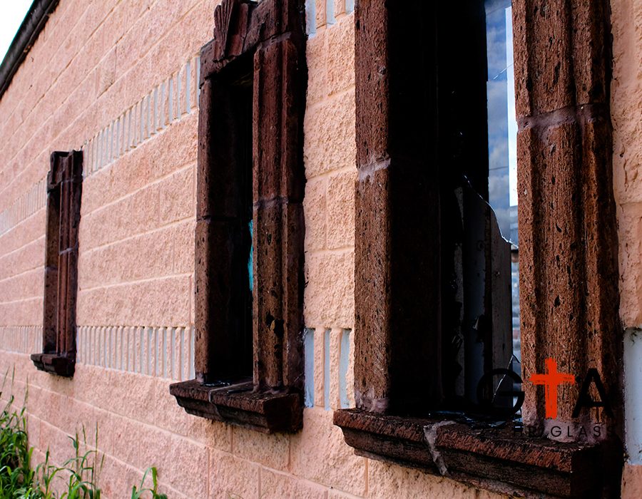 Old building with broken windows