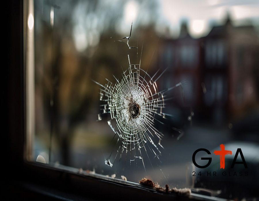 Spooky spider trapped in window wet web generated by artificial intelligence